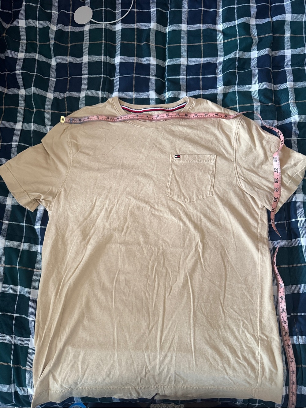 Tommy Hilfiger Beige Short-Sleeve Pocket Tee